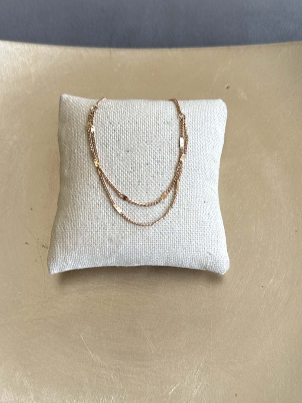 Layered Minimalist Gold Chain Necklace Delicate Design